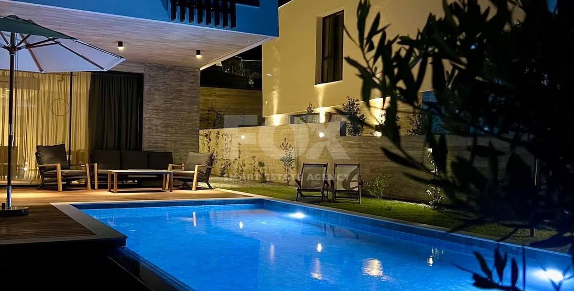 Three bedroom luxury villa with sea view in lower Chloraka community, in Paphos