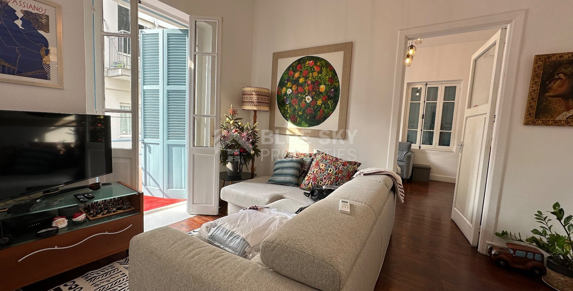 Exclusive Listing, Renovated Building offering ground level and upper level residences with garage in prime location Agia Zoni.