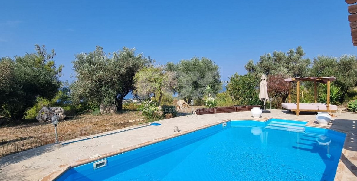 For Sale: Stunning Detached Villa on a large plot with Sea View and Pool in Agia Marina Chrysochous