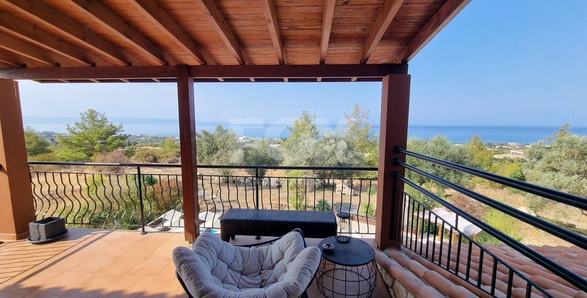 For Sale: Stunning Detached Villa on a large plot with Sea View and Pool in Agia Marina Chrysochous