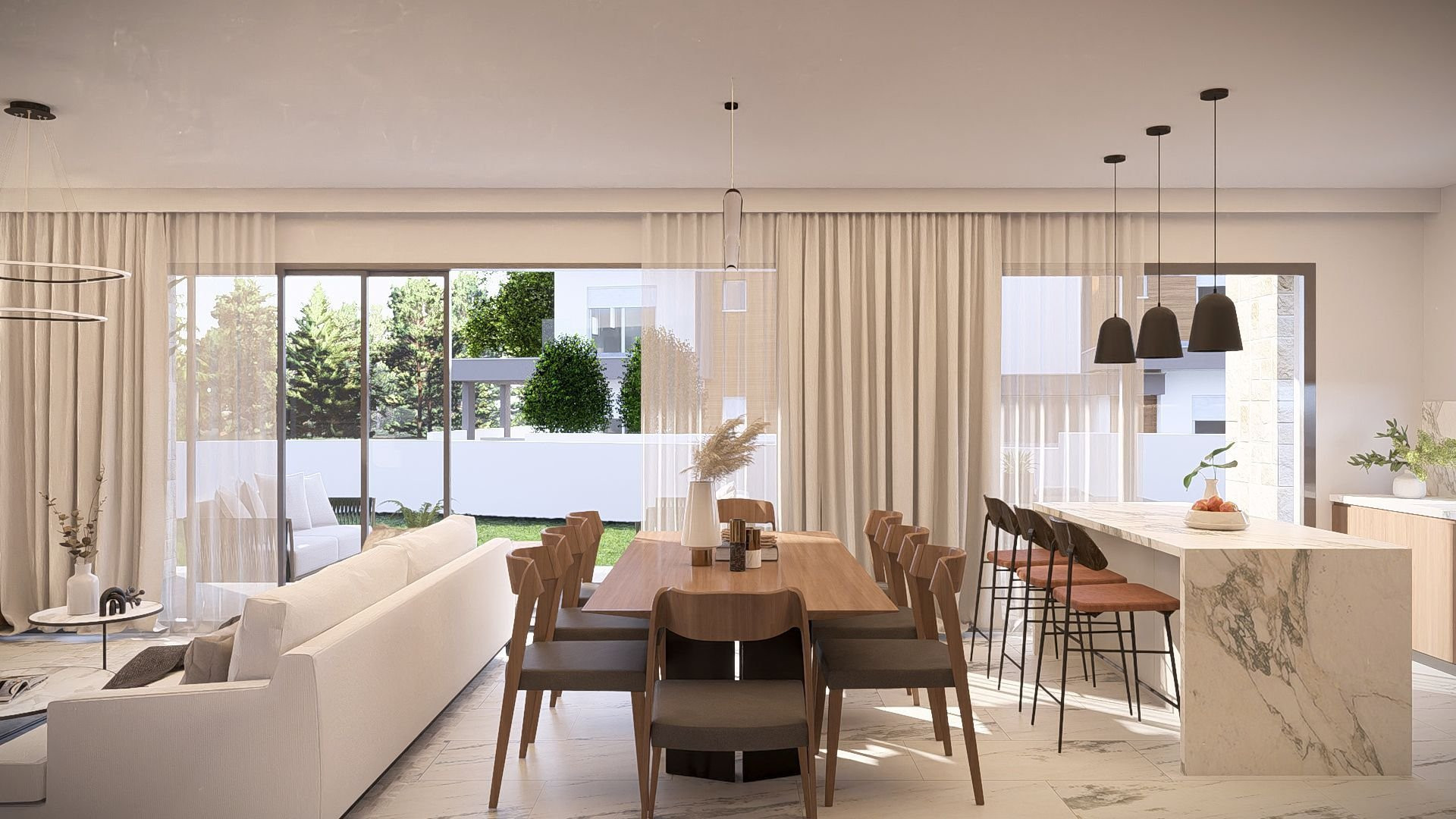 Mieszkanie 3 pokoi 196 m² Yeroskipou, Cypr