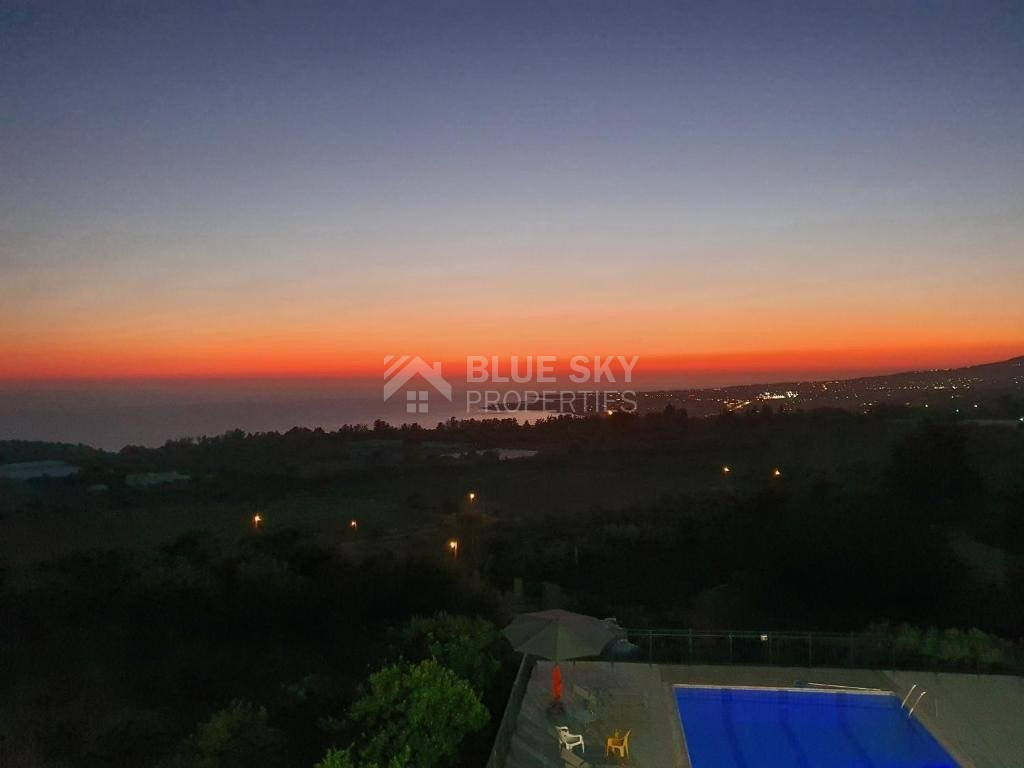 Secluded and Stunning  Detached Villa with Panoramic Sea View in Kissonerga