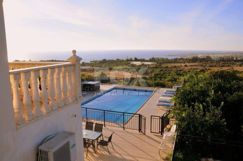 Secluded and Stunning  Detached Villa with Panoramic Sea View in Kissonerga