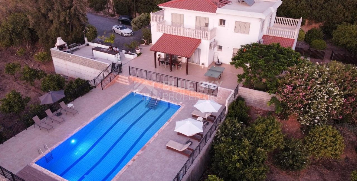 Secluded and Stunning  Detached Villa with Panoramic Sea View in Kissonerga