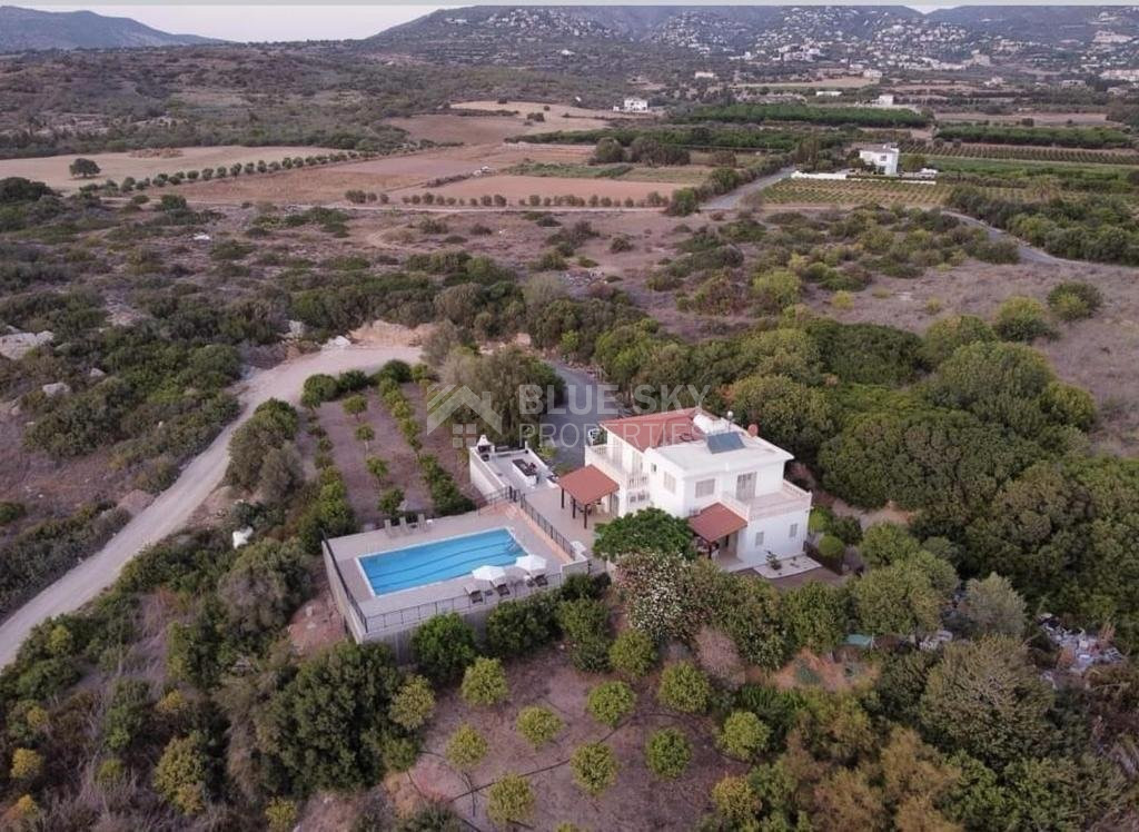 Secluded and Stunning  Detached Villa with Panoramic Sea View in Kissonerga