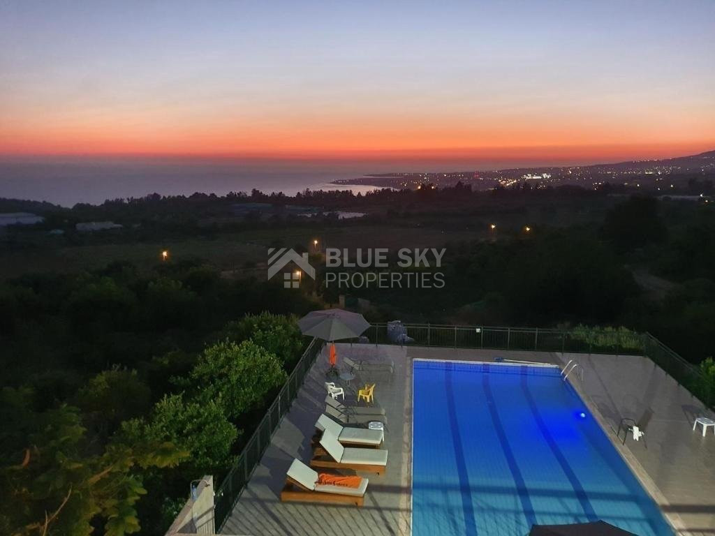 Secluded and Stunning  Detached Villa with Panoramic Sea View in Kissonerga