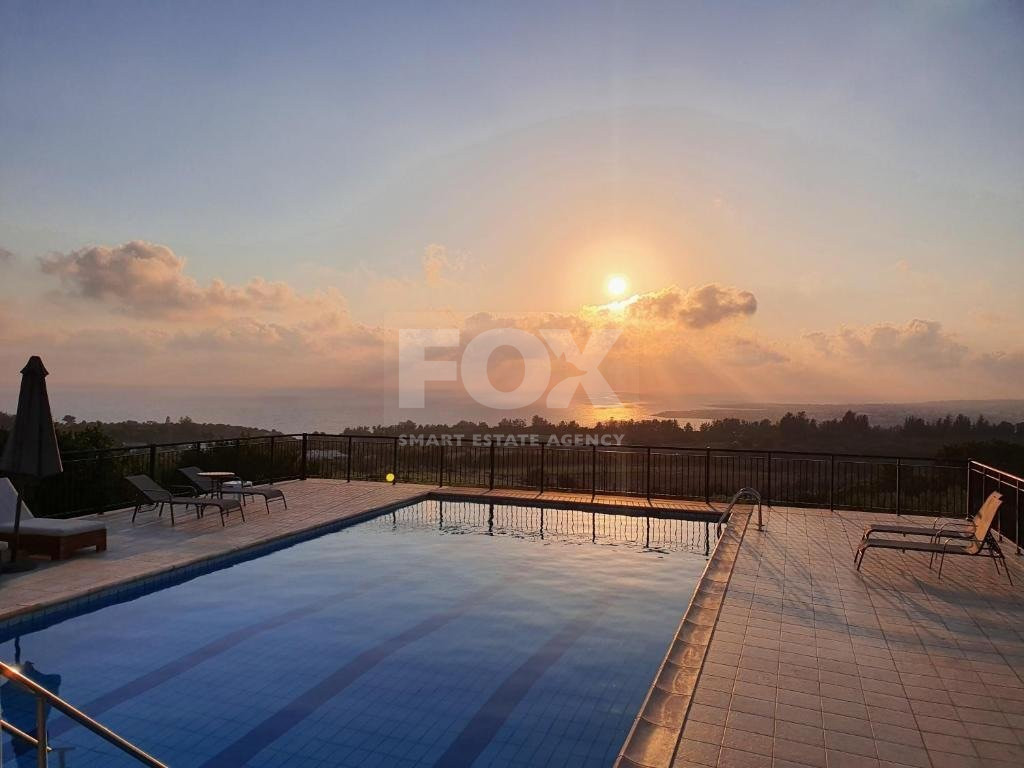 Secluded and Stunning  Detached Villa with Panoramic Sea View in Kissonerga