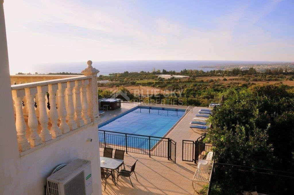 Secluded and Stunning  Detached Villa with Panoramic Sea View in Kissonerga