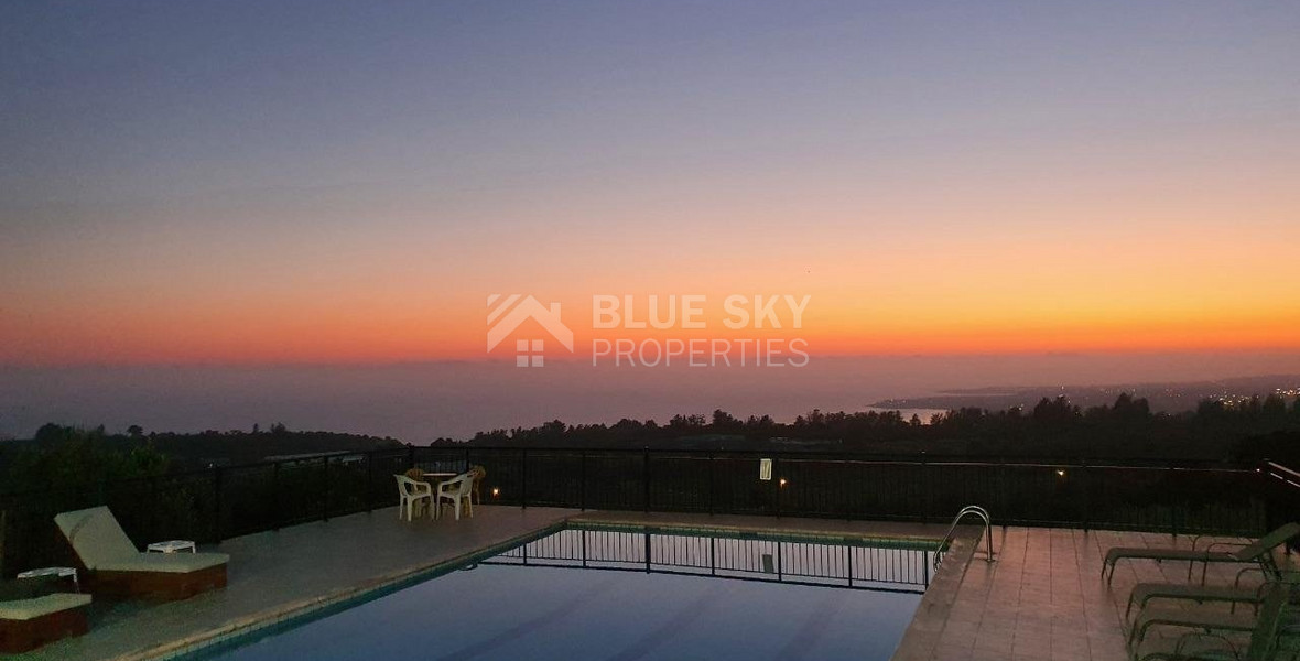 Secluded and Stunning  Detached Villa with Panoramic Sea View in Kissonerga