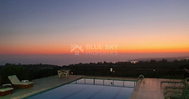 Secluded and Stunning  Detached Villa with Panoramic Sea View in Kissonerga