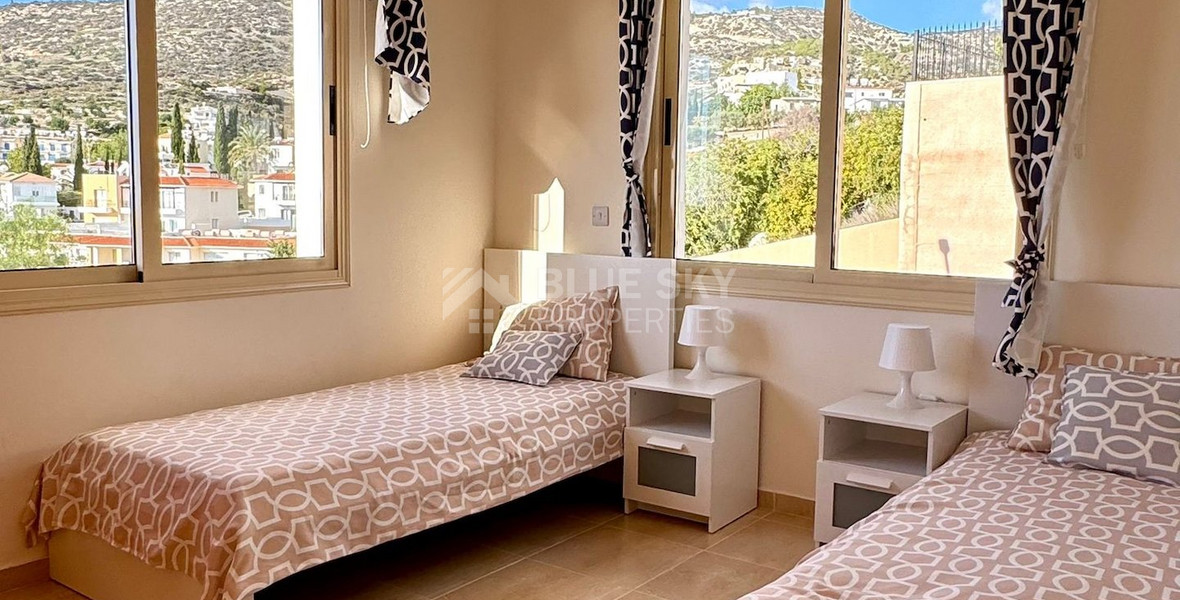 Fully Furnished Two Bedroom Sea View Apartment in Peyia