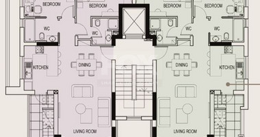 Two bedroom Top Floor apartment with Roof Garden for sale in Ekali, Limassol