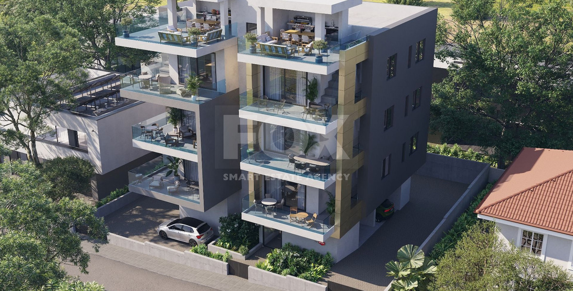 Two bedroom Top Floor apartment with Roof Garden for sale in Ekali, Limassol