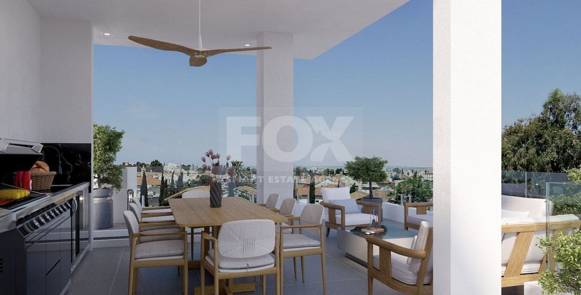 Two bedroom Top Floor apartment with Roof Garden for sale in Ekali, Limassol