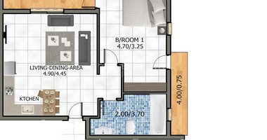 One Bedroom in Universal Area