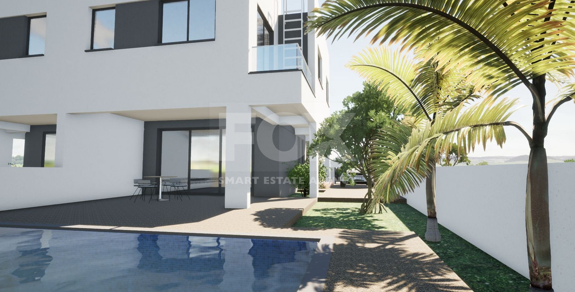 Modern Semi-Detached House with swimming pool for Sale In Trachoni