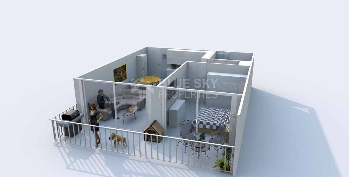 Sea View one bedroom apartment for sale in Parekklisia, Limassol