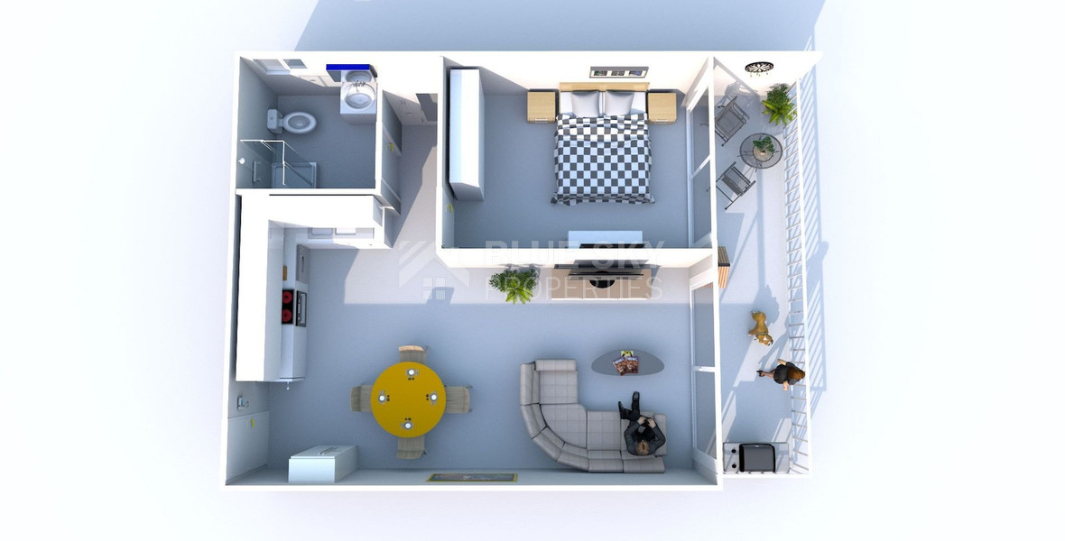 Sea View one bedroom apartment for sale in Parekklisia, Limassol