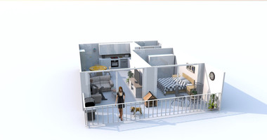 Sea View one bedroom apartment for sale in Parekklisia, Limassol