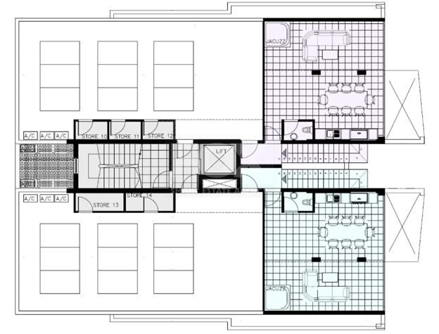 Top floor 3 bedroom apartment with roof garden for sale in Potamos Germasogeias, Limassol