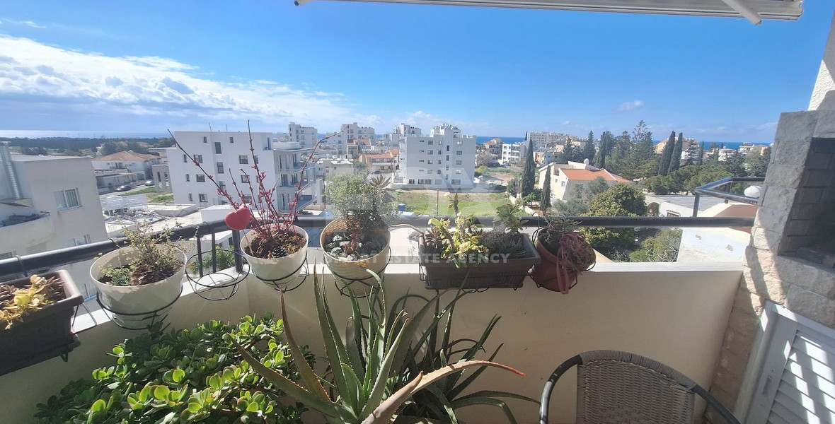 Spacious Three Bedroom Apartment with Sea View in Geroskipou for Sale