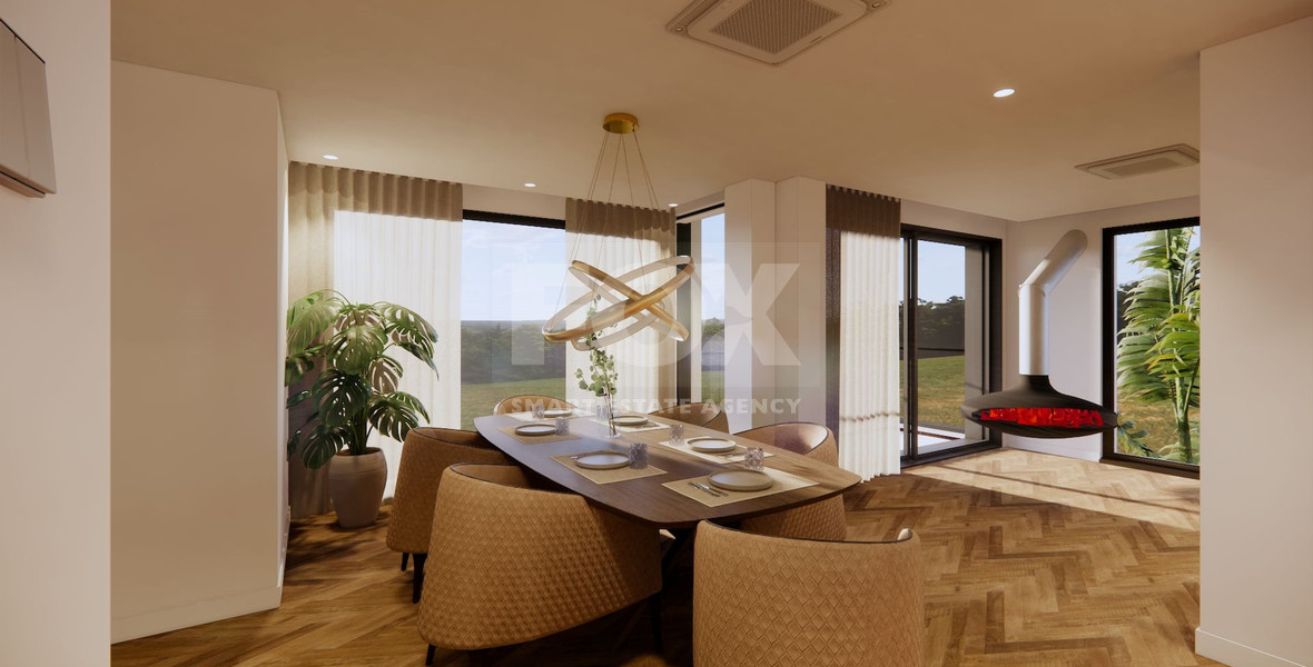 Spacious Four Bedroom House with Swimming pool &  Sea View in Agios Tychon