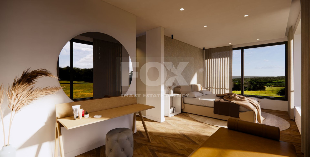 Spacious Four Bedroom House with Swimming pool &  Sea View in Agios Tychon