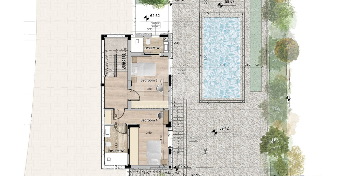 Spacious Four Bedroom House with Swimming pool &  Sea View in Agios Tychon