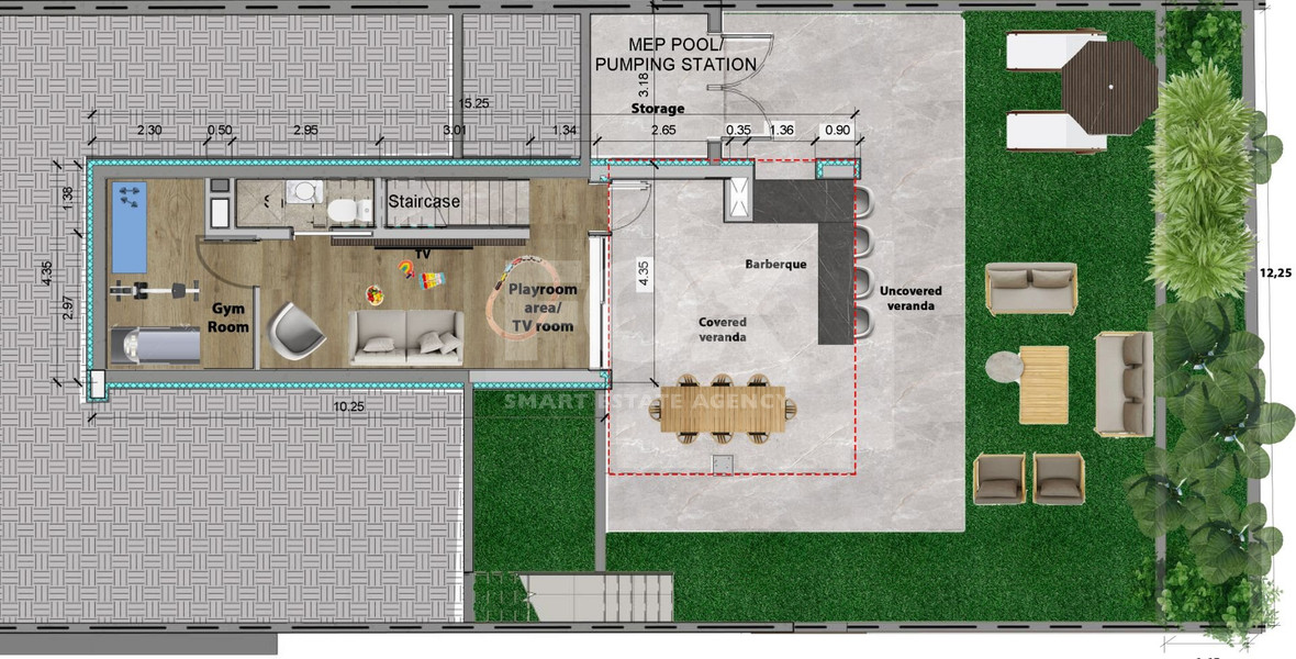 Spacious 3 Bedroom House with Swimming Pool and Sea View in Agios Tychon