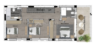 Spacious 3 Bedroom House with Swimming Pool and Sea View in Agios Tychon