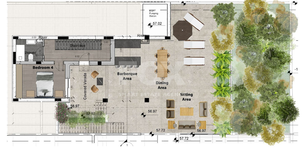 Spacious 3 Bedroom House with Swimming Pool and Sea View in Agios Tychon