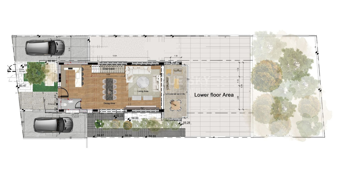 Spacious 3 Bedroom House with Swimming Pool and Sea View in Agios Tychon