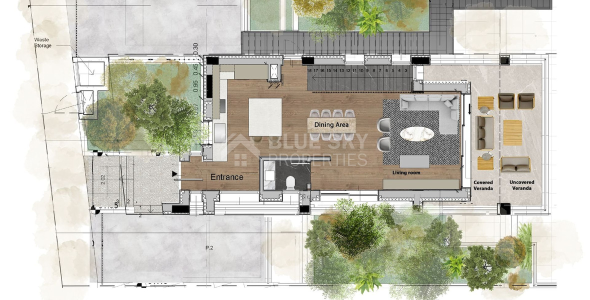 Spacious 3 Bedroom House with Swimming Pool and Sea View in Agios Tychon