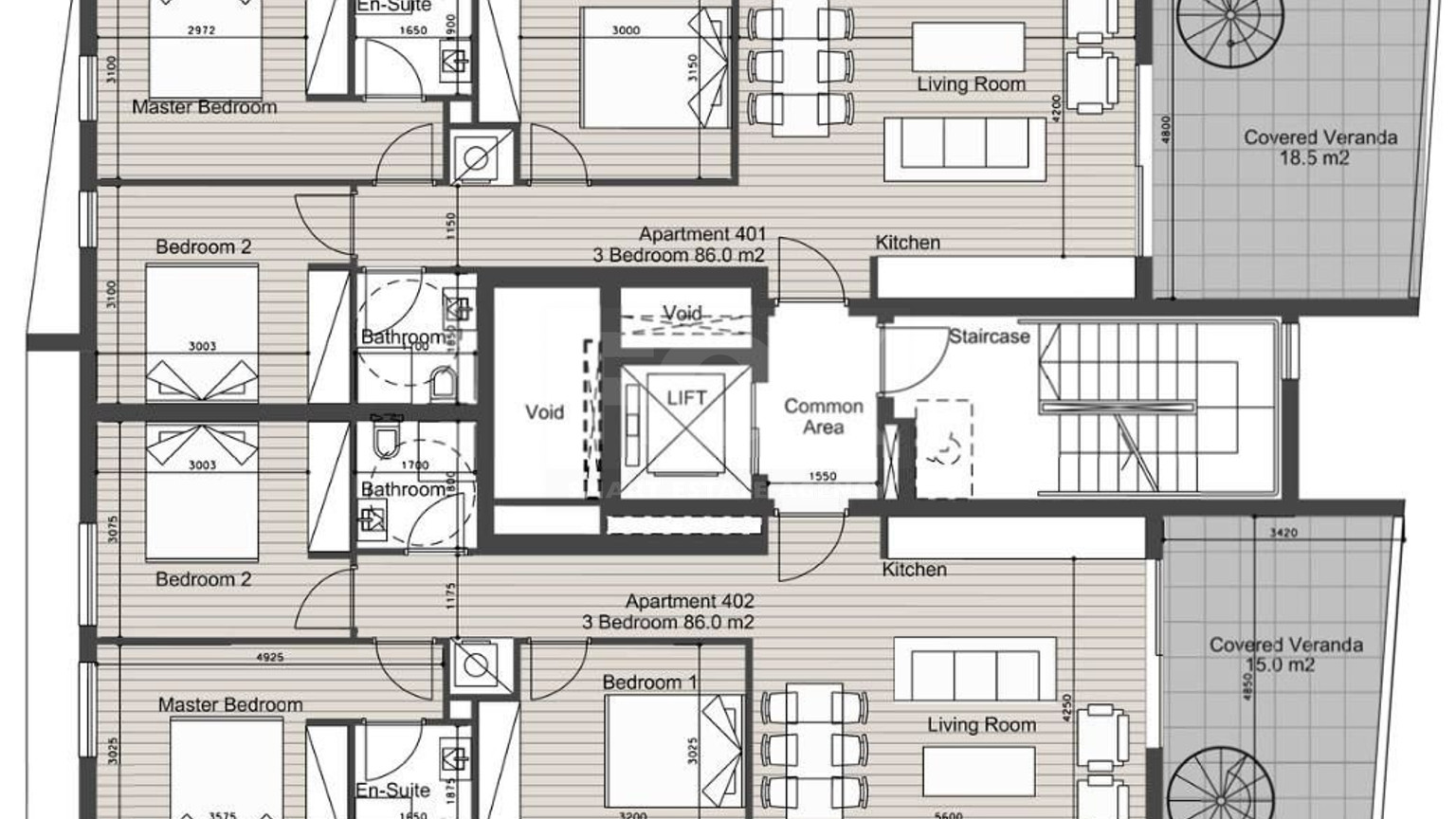 Top floor 3 bedroom apartment with Roof Garden  for sale in Agia Zoni, Limassol