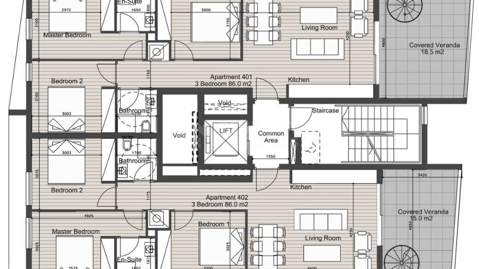 Top floor 3 bedroom apartment with Roof Garden  for sale in Agia Zoni, Limassol