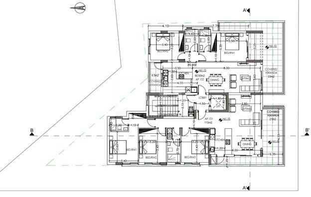 Exquisite 3+ Bedroom Top-Floor Apartment with Roof Garden For Sale in Columbia Limassol