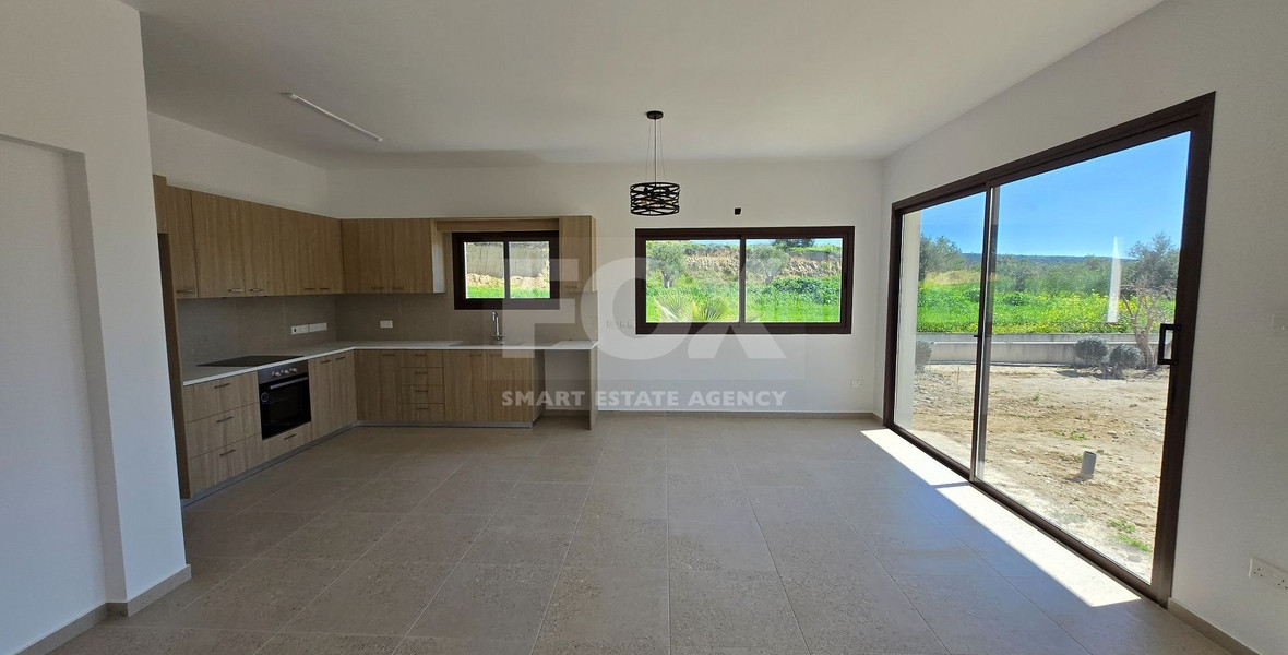 Luxury Three-Bedroom Villa for Rent in Pissouri: Brand-New in a Gated Complex with Gardens & Country Views