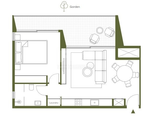 One bedroom ground floor apartment for sale in Germasogeia, Limassol