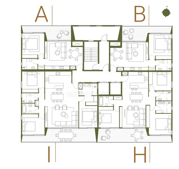 Three bedroom top floor  apartment for sale in Germasogeia, Limassol