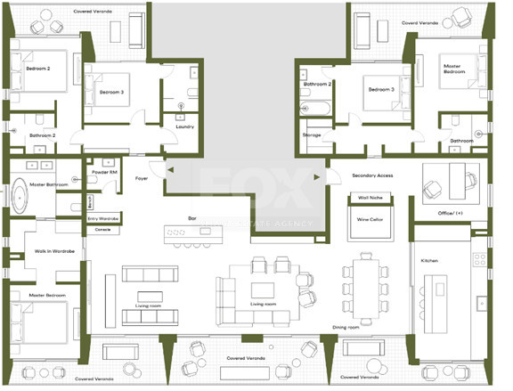 Five bedroom top floor  apartment for sale in Germasogeia, Limassol