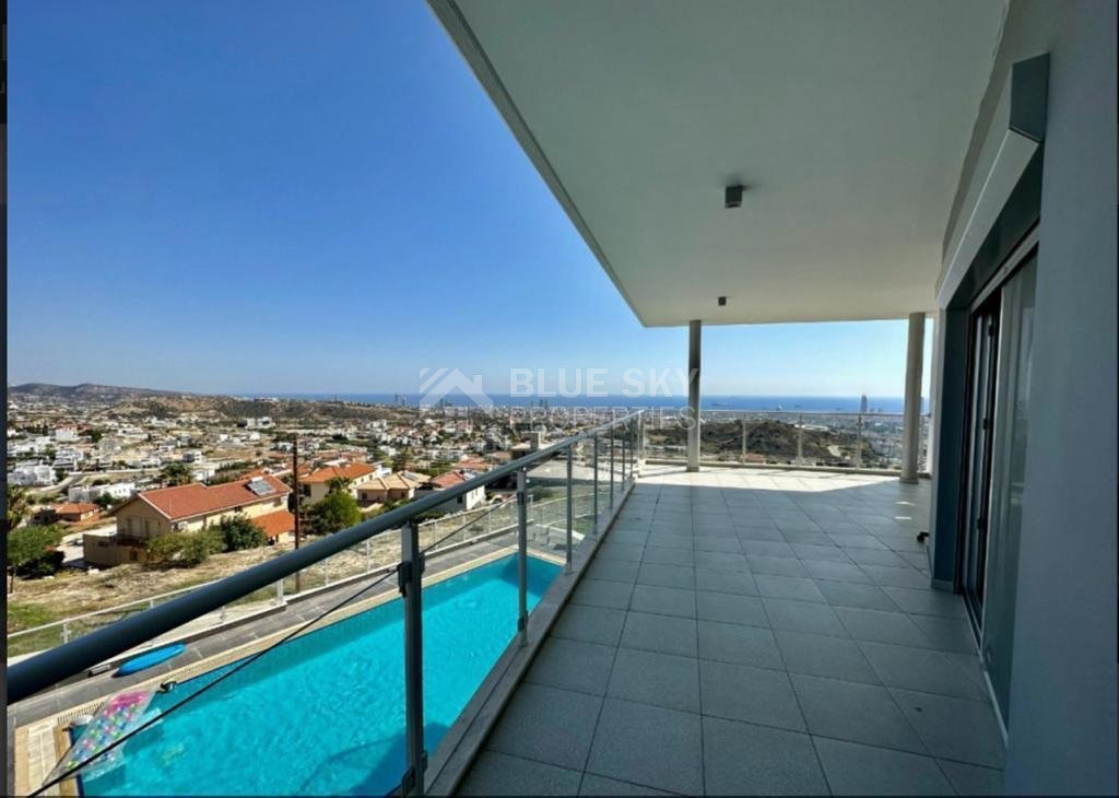 For rent Modern  Furnished 5 bedroom panoramic views, Villa with Pool  in Agios Athanasios