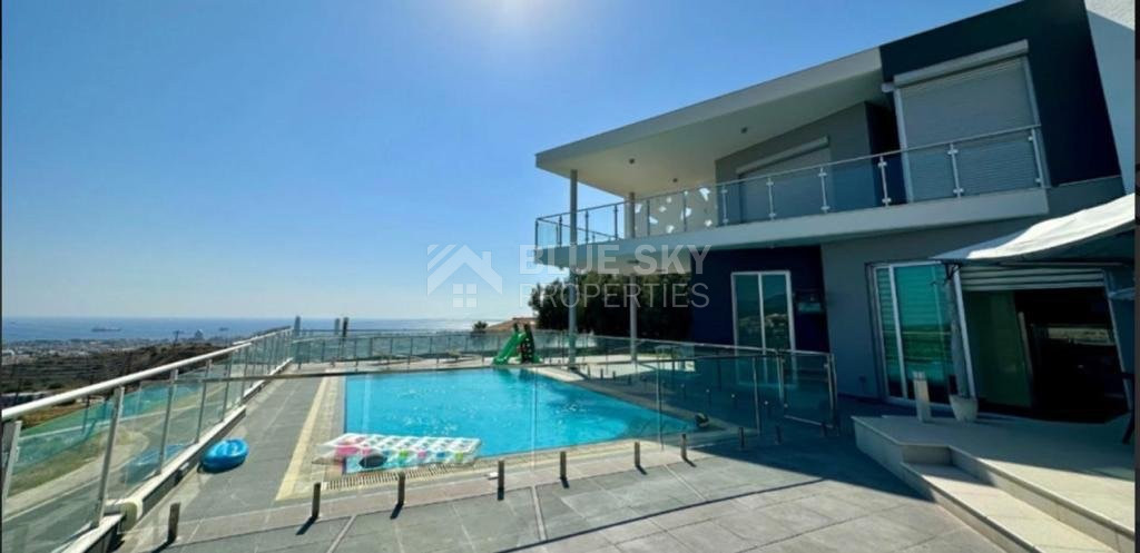 For rent Modern  Furnished 5 bedroom panoramic views, Villa with Pool  in Agios Athanasios
