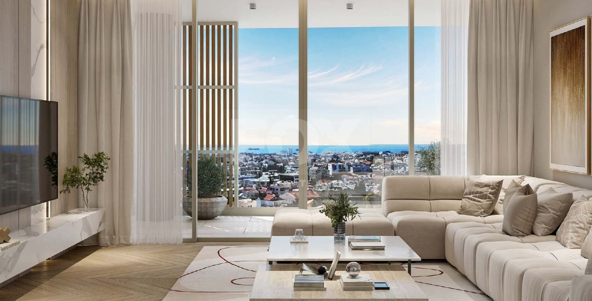 For sale 3 Bedroom Apartment with corner sea view in Germasogeia