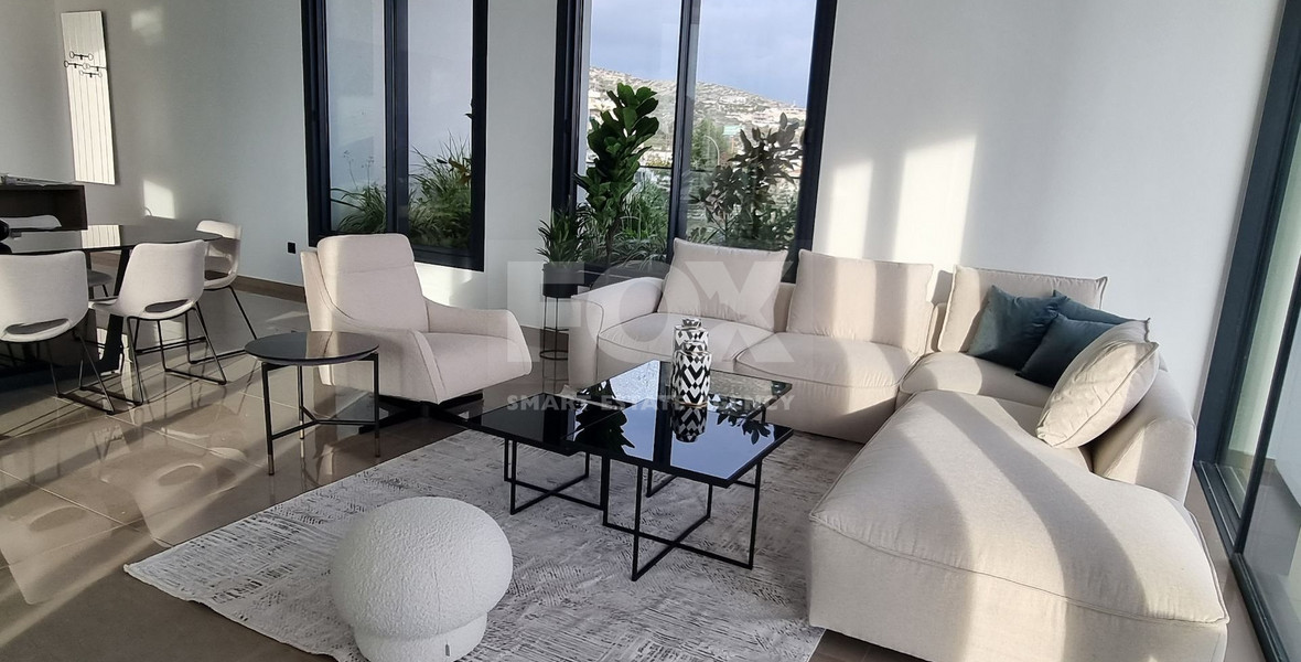Beachfront Entire floor apartment 3 bedrooms + 1 staff room for rent in Pyrgos, Limassol
