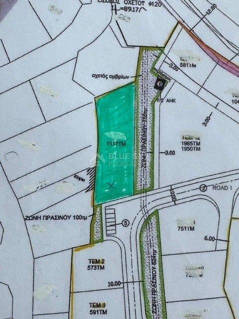 FOR SALE PRIME RESIDENTIAL LAND IN AGIOS ATHANASIOS  1117m² WITH 90% BUILDING DENSITY READY TO BUILD