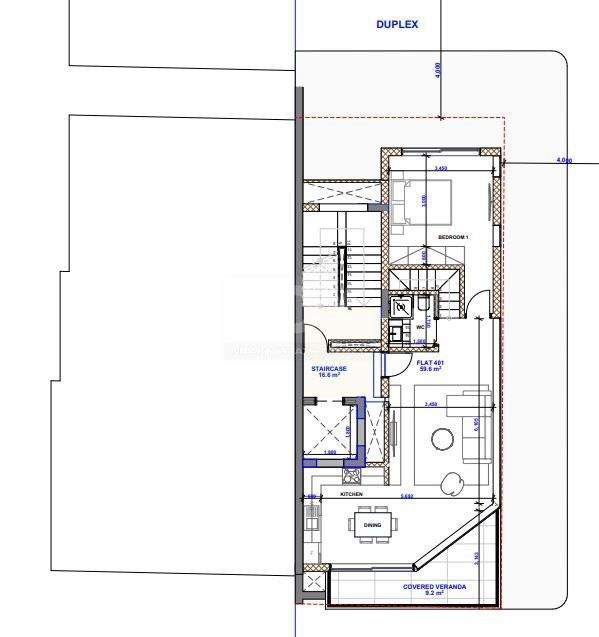 Duplex 2 bedroom penthouse for sale in Neapoli, Limassol