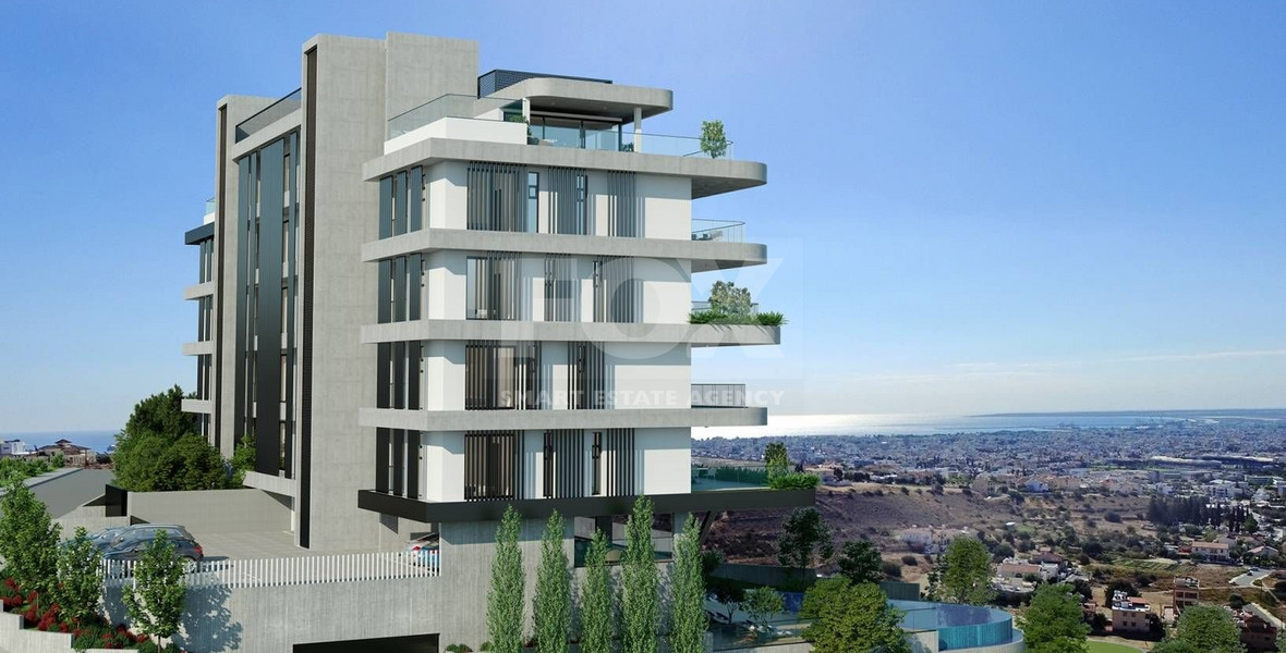 Modern two bedroom penthouse with private garden and jacuzzi for sale in Panthea