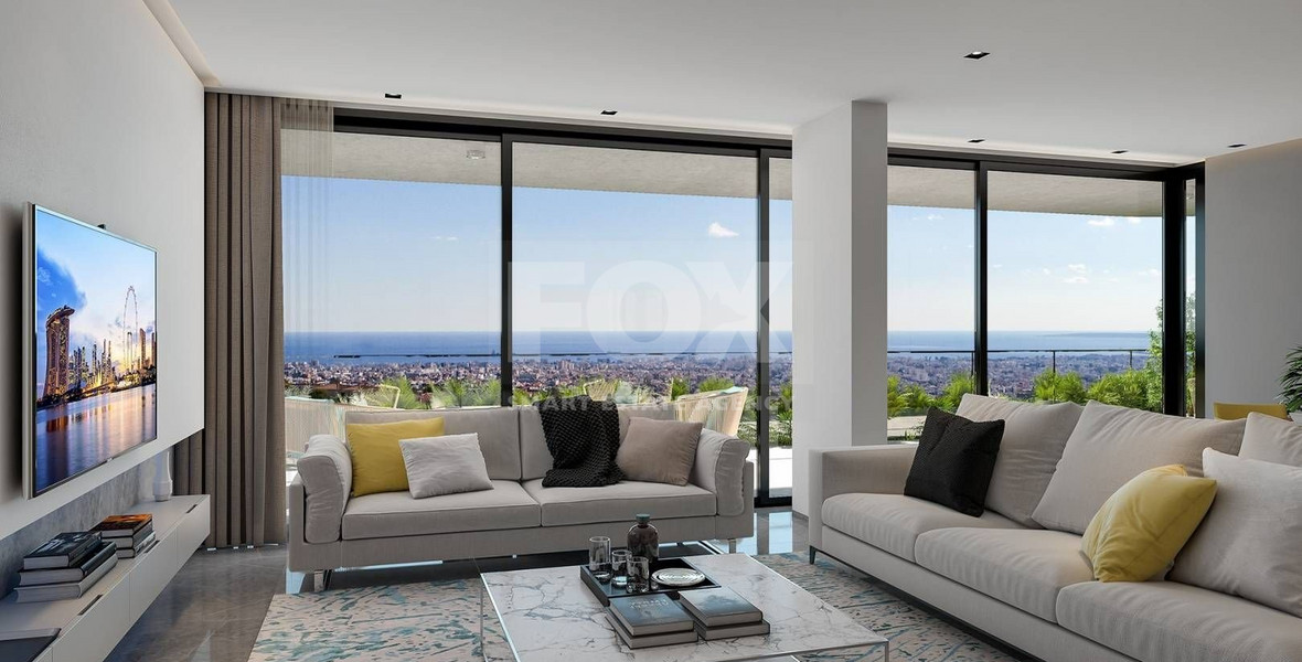 Modern two bedroom penthouse with private garden and jacuzzi for sale in Panthea