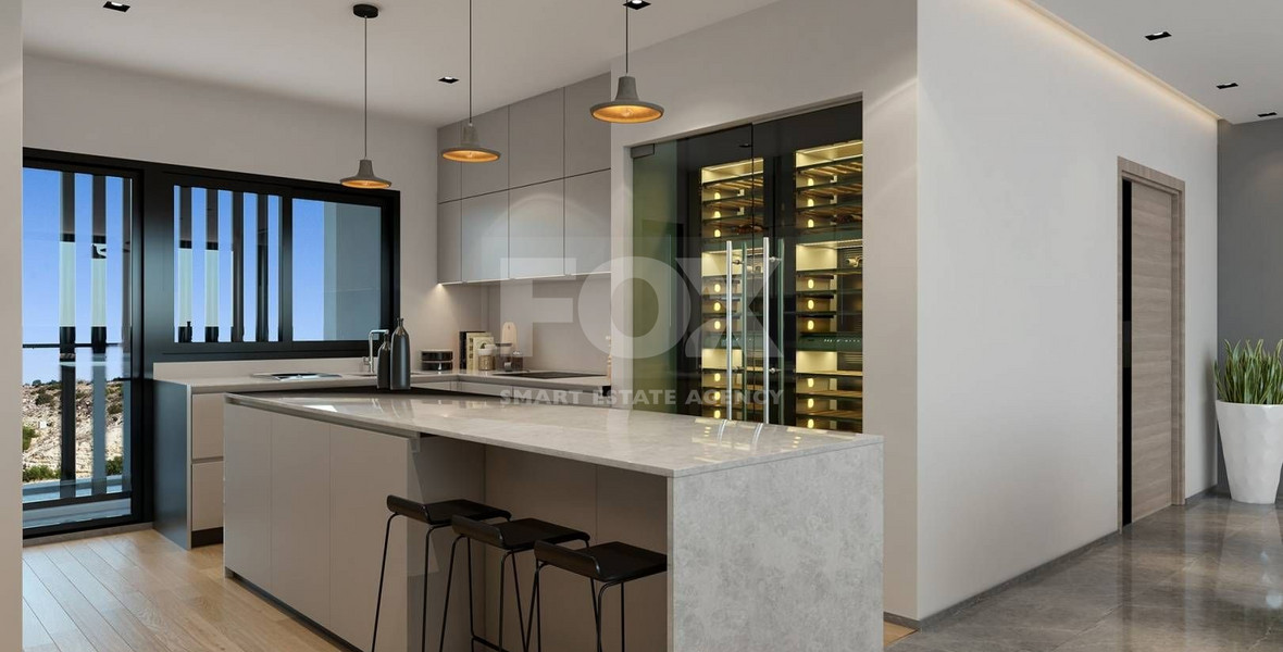 Modern two bedroom penthouse with private garden and jacuzzi for sale in Panthea