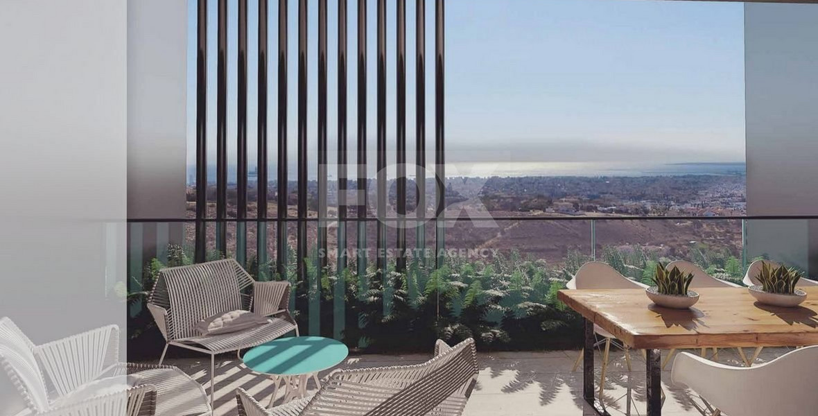 Modern two bedroom penthouse with private garden and jacuzzi for sale in Panthea